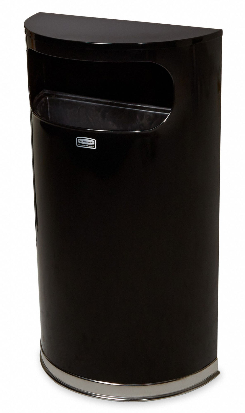 Rubbermaid Commercial Half Round Steel Flat Top Waste Receptacle 9