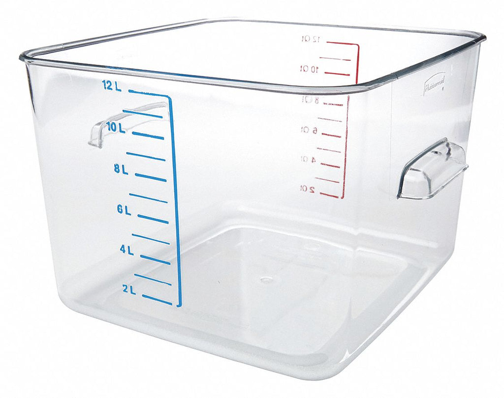 Rubbermaid FG630200CLR Food Storage Container, 2 QT, Square, Clear