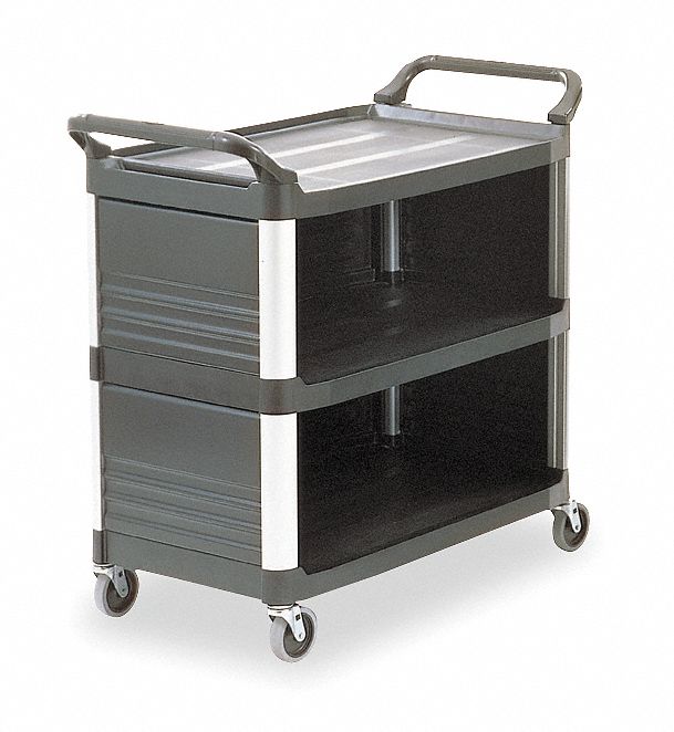 Rubbermaid Commercial Xtra Equipment Cart - Black