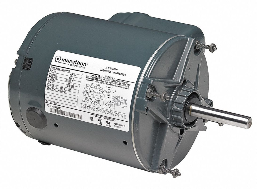 Marathon Motors 1/3 HP Agricultural Fan Motor,Permanent Split  Capacitor,1725 Nameplate RPM,115/230 Voltage - 5KCP33GNA471S