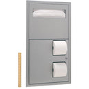 Bobrick B-3474 Recessed Seat-Cover Dispenser and Toilet Tissue Dispenser