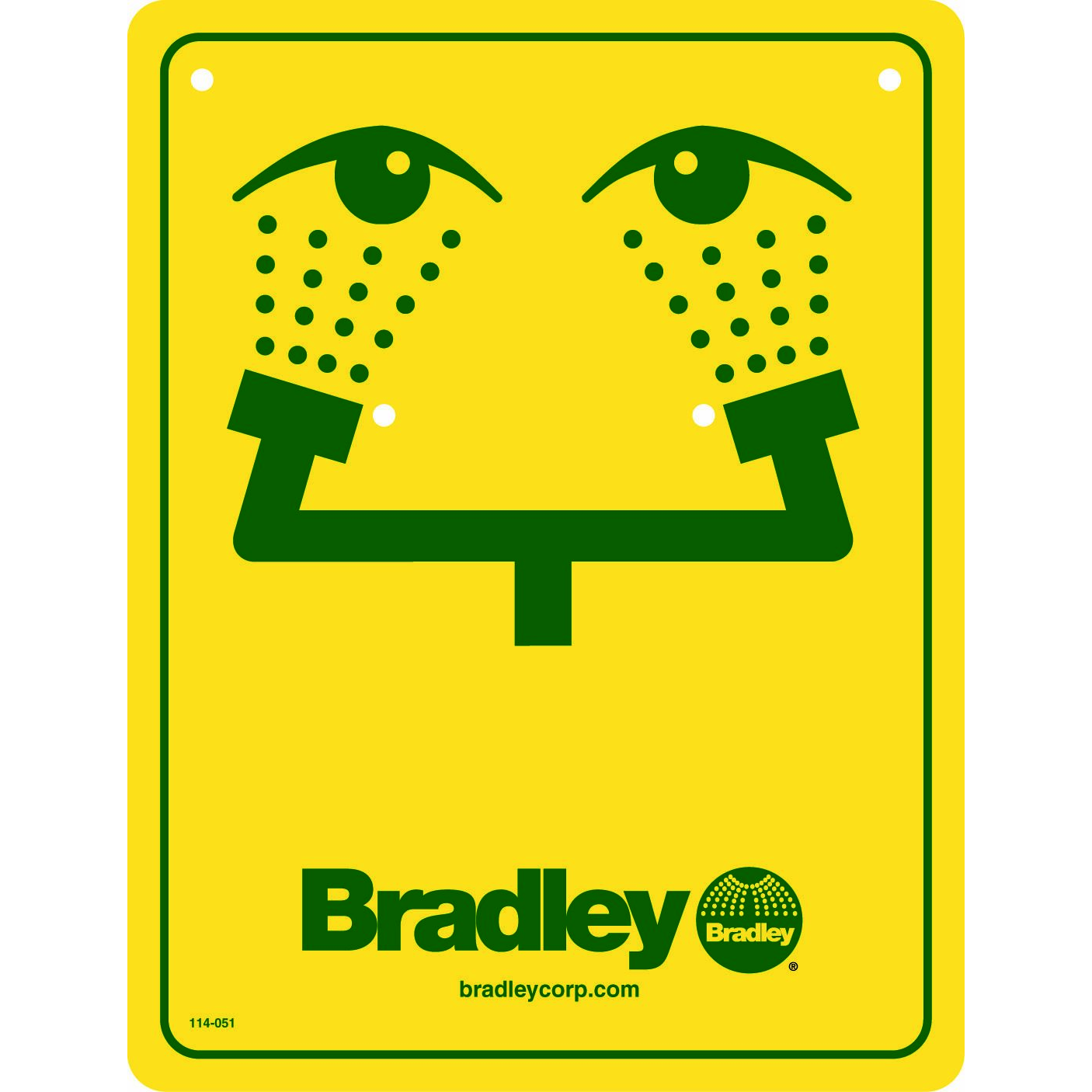 Bradley 114-051 Safety Sign Eye-Wash