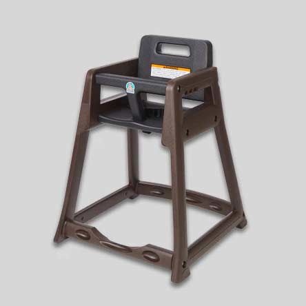 Koala Kare Diner Plastic HC (Brown) Unassembled High Chair - KB950-09-KD