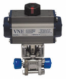 Top Brand 3 in Spring Return - Fail Close Pneumatic Actuated Ball Valve, 3-Piece - 90C3.0C/125-5SC-XX