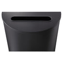 Safco Half-Round Receptacle, Half-Round, Steel, 12.5 Gal, Black - SAF9940BL