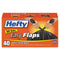 Hefty Easy Flaps Trash Bags, 30 Gal, 1.05 Mil, 30" X 33", Black, 40/Box - RFPE27744