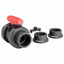 Spears Ball Valve, PVC, Inline, 3-Piece, Pipe Size 2 in, Connection Type Socket x FNPT - 3629-020