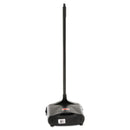 Rubbermaid Lobby Pro Upright Dustpan, W/Wheels, 12 1/2 ", Polypropylene W/Vinyl Coat, Black - RCP253100BK