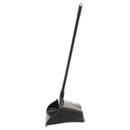 Rubbermaid Lobby Pro Upright Dustpan, W/Wheels, 12 1/2 ", Polypropylene W/Vinyl Coat, Black - RCP253100BK