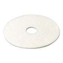 3M Low-Speed Super Polishing Floor Pads 4100, 24" Diameter, White, 5/Carton - MMM08488