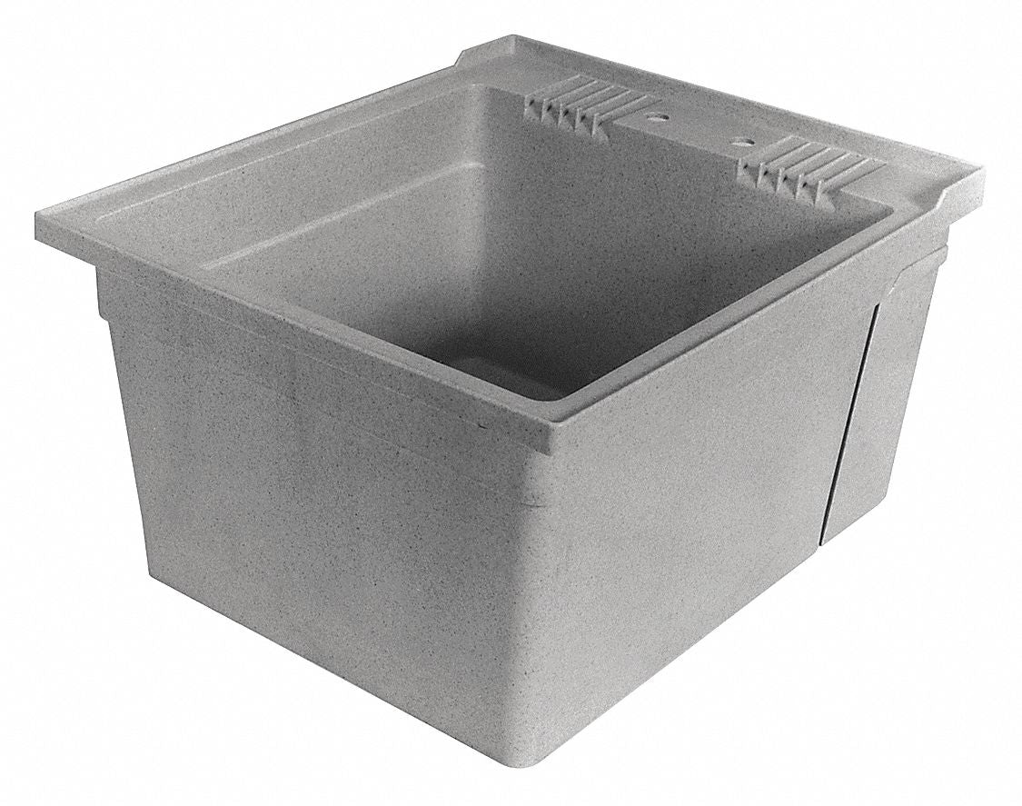 Zurn Wall-Mount Utility Sink Bowl, Speckled Gray, 26 inL x 22 3/8 inW x 14 inH - MS2620W