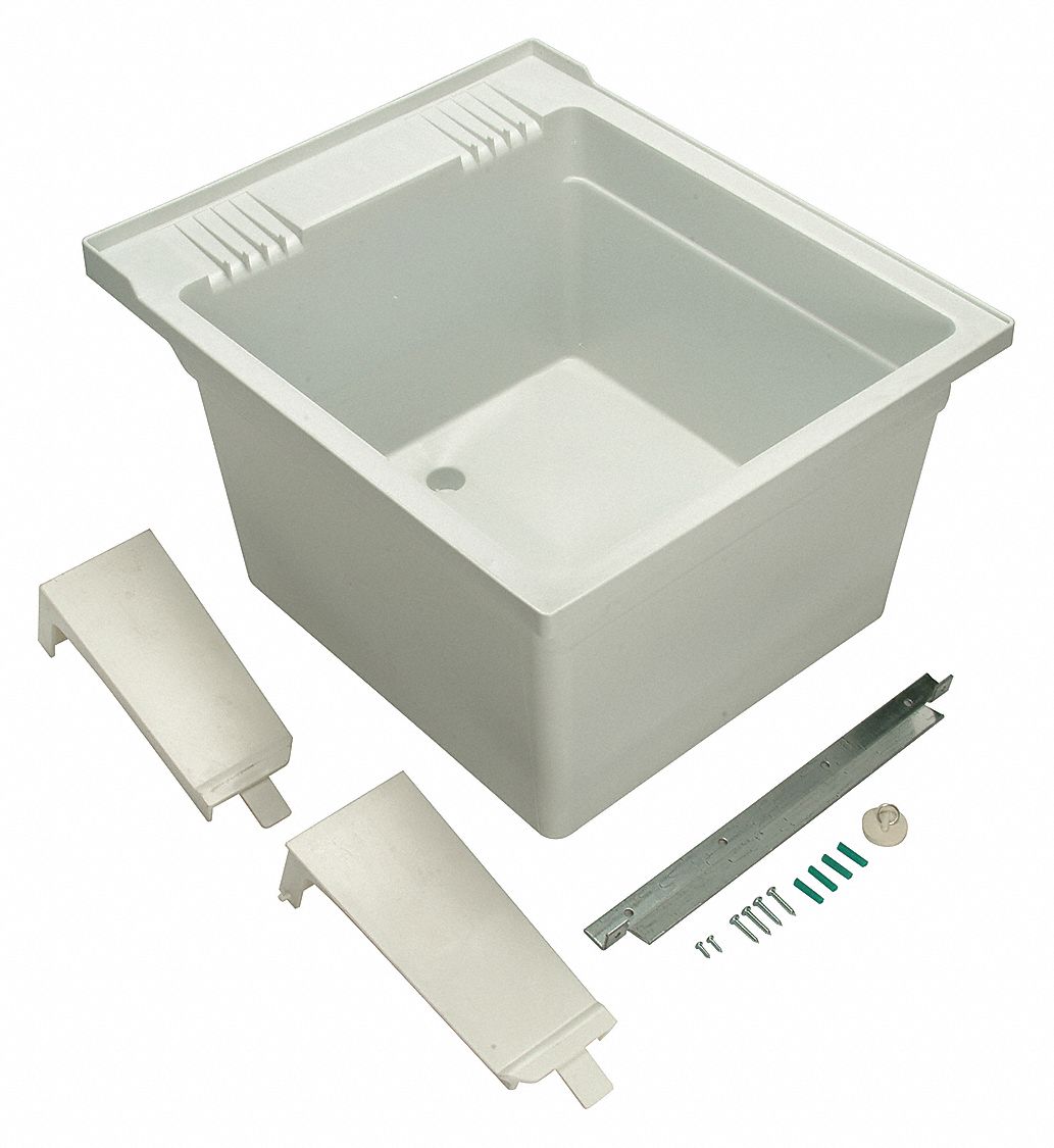 Zurn Wall-Mount Utility Sink Bowl, White, 26 inL x 22 3/8 inW x 14 inH - MS2620W-AW