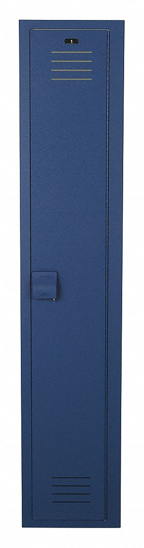 Bradley Deep Blue Wardrobe Locker, (1) Tier, (1) Wide Openings: 1, 15 in W X 18 in D X 72 in H - LK1518721HV-203
