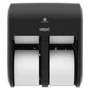 Georgia-Pacific Compact Quad Vertical 4-Roll Coreless Dispenser, 11.75 X 6.9 X 13.25, Black - GPC56744A