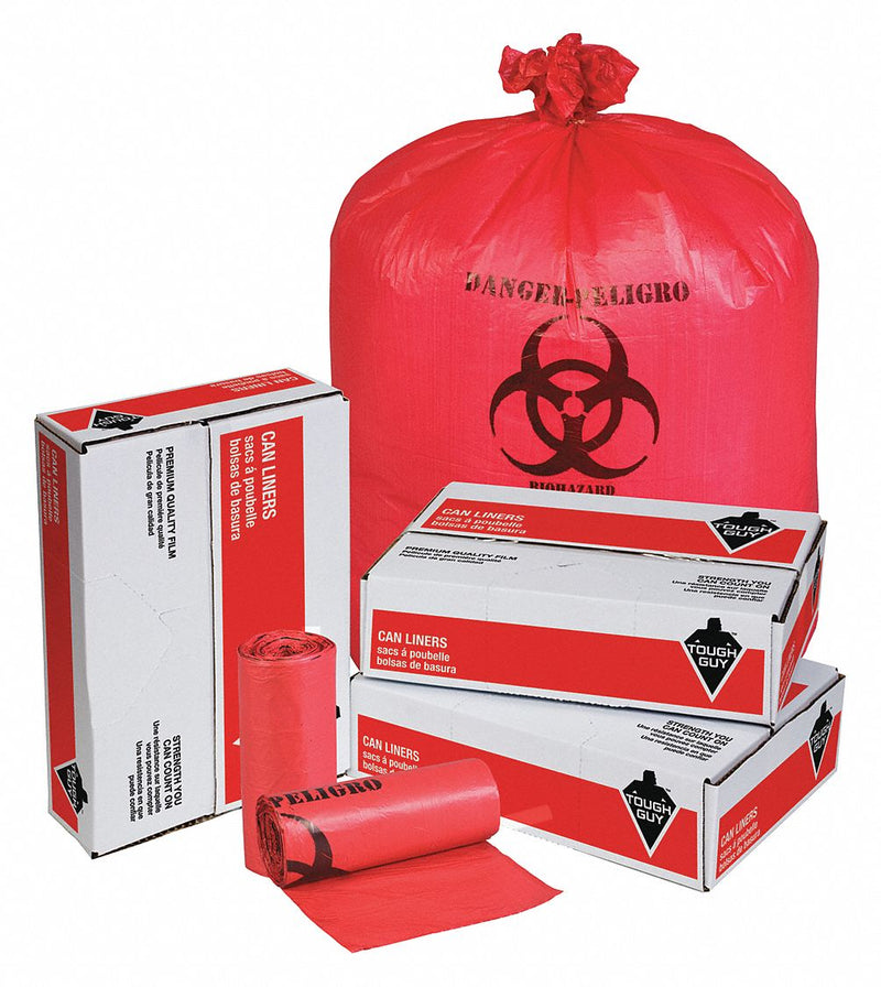 33 Gallon Red Bags for Biohazardous Waste