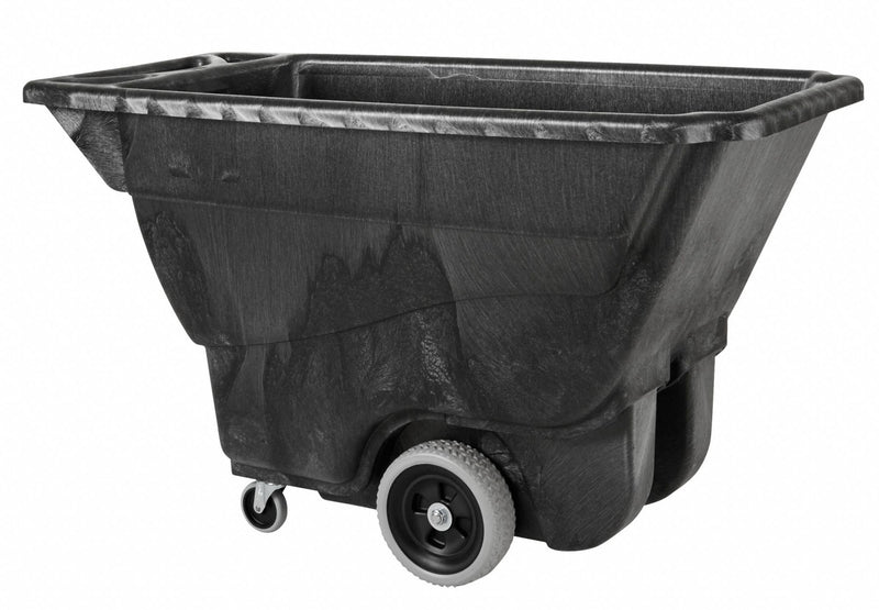 Rubbermaid Black, Low-Maintenance Plastic Tilt Truck, 13.5 cu ft, 450 lb Load Capacity - FG9T1300BLA