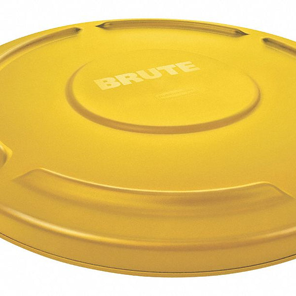 Rubbermaid FG265500YEL BRUTE 55 Gallon Yellow Round Trash Can
