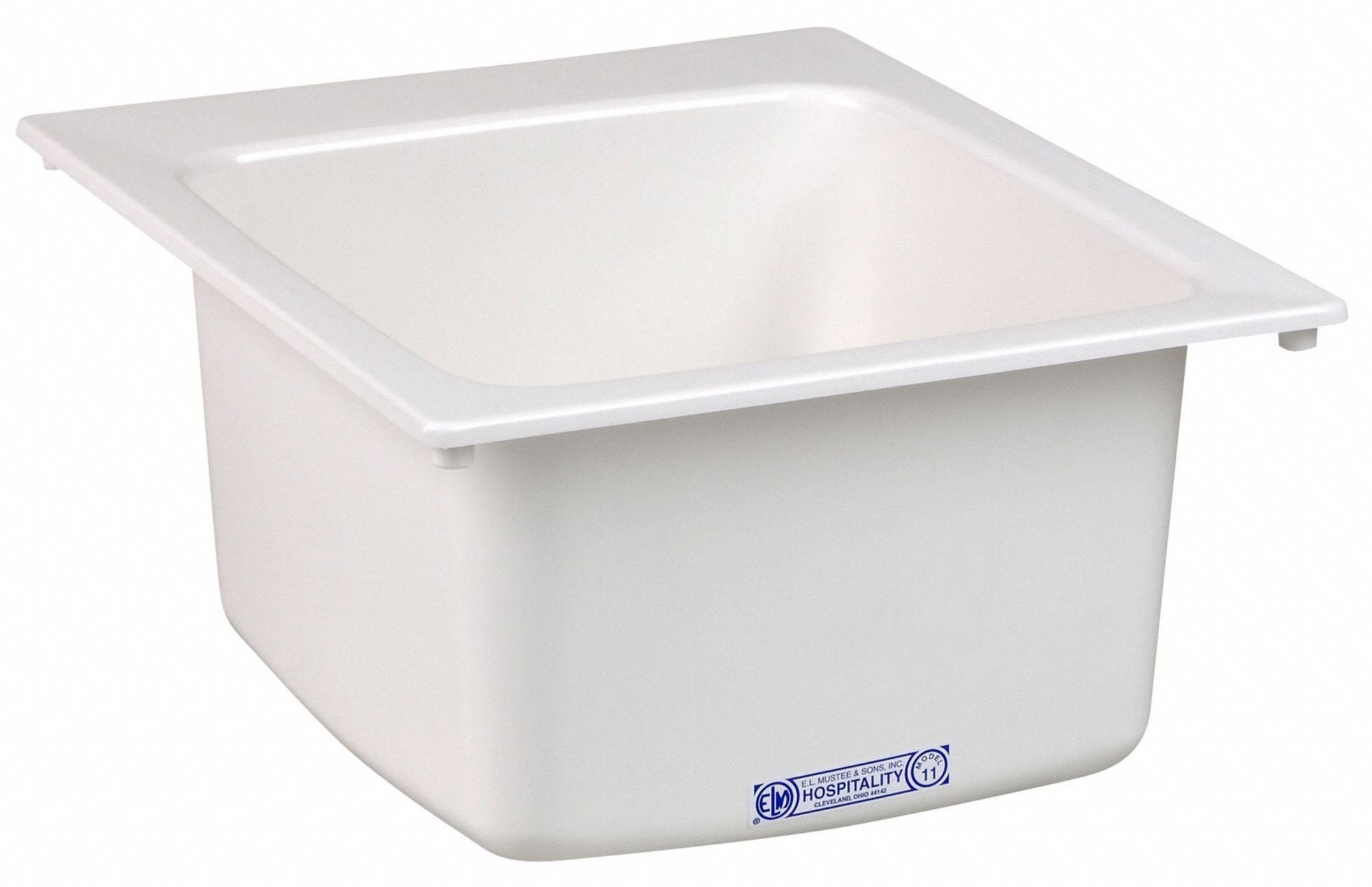 EL Mustee Drop-In-Mount Utility Sink, 1 Bowl, White, 20 inL x 17 inW x 9 1/2 inH - 11