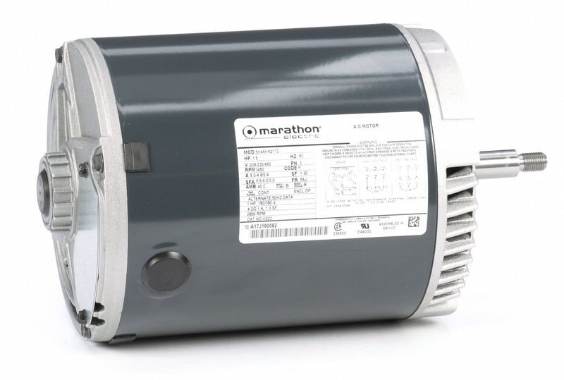 Marathon Motors 1 1/2 HP Jet Pump Motor, 3-Phase, 3450 Nameplate RPM, 208-230/460 Voltage, 56J Frame - 5K46KN2172