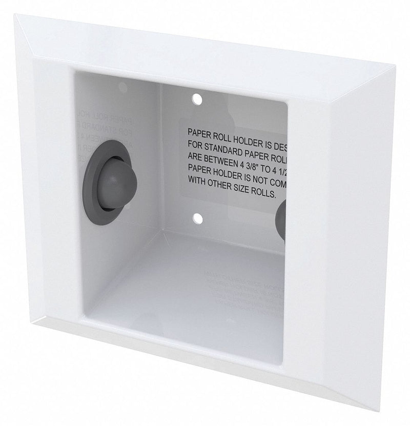 Bestcare Toilet Paper Holder, WHITEHALL BestCare, Recessed, (1) Roll, Powder Coated - WH1845B