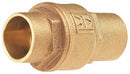 Milwaukee Valve Check Valve, 1 1/2 in, Single, Inline Spring, Bronze, Sweat x Sweat - UP1548T 1 1/2