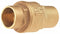 Milwaukee Valve Check Valve, 1 1/2 in, Single, Inline Spring, Bronze, Sweat x Sweat - UP1548T 1 1/2