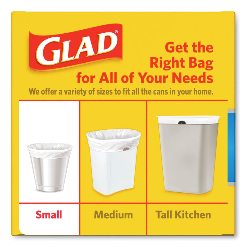 Glad Small Trash Bags + Odorshield White Trash Bags - 4 Gallon