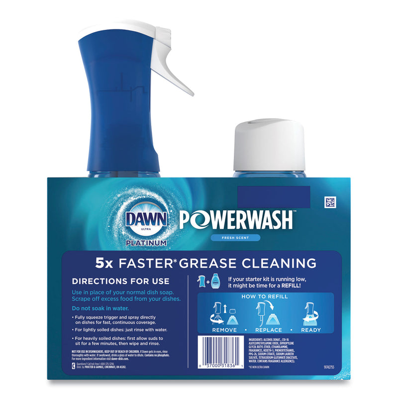 Dawn Platinum Powerwash Dish Spray, Dish Soap, Fresh Scent Bundle of 2