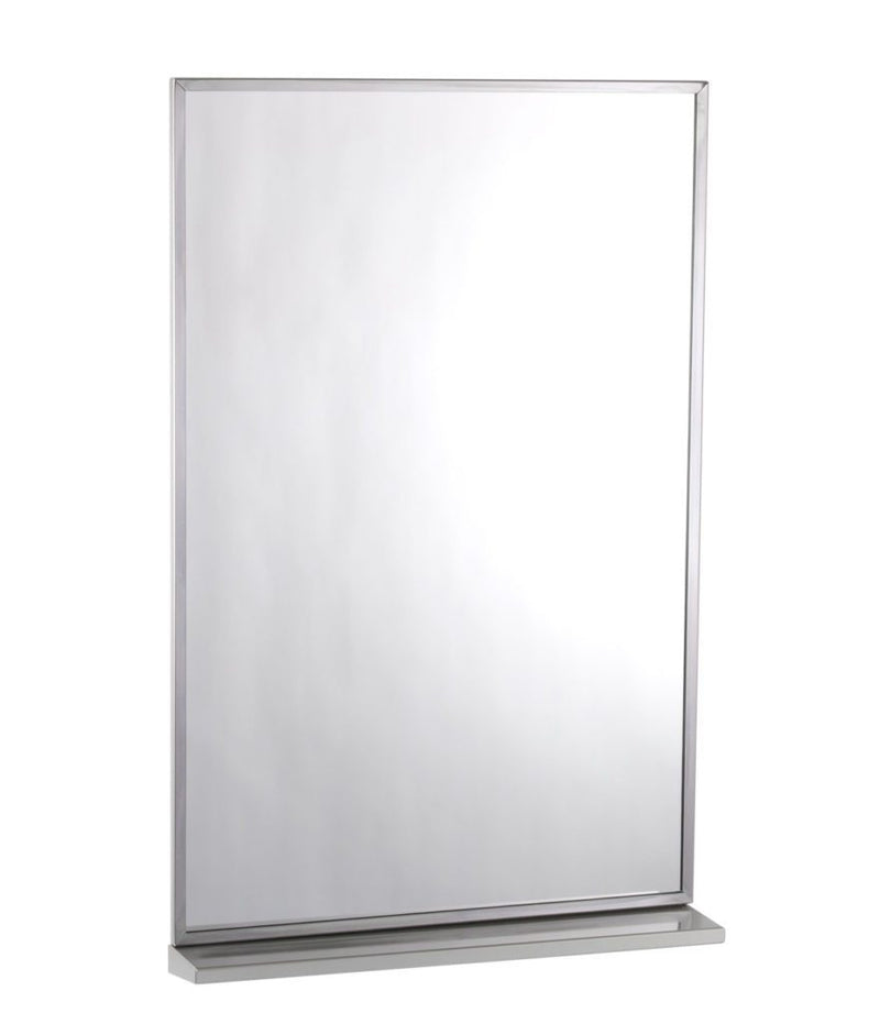 Bobrick B-166 1830 Channel-Framed Mirror/Shelf Combination 18x30