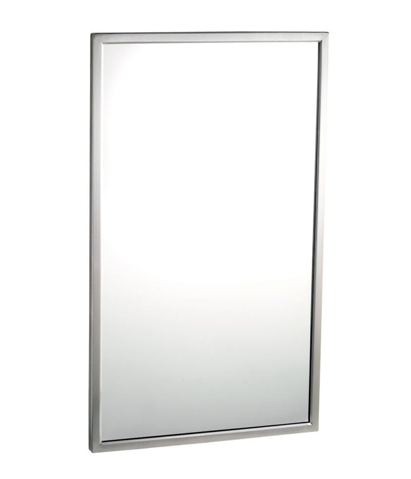 Bobrick B-2908 1830 Tempered Glass Welded-Frame Mirror 18x30