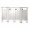 Bradley Toilet Partition, 4 Between Wall Compartments, Metal, 144"Wx61 1/4"D, Quick Ship - BW43660