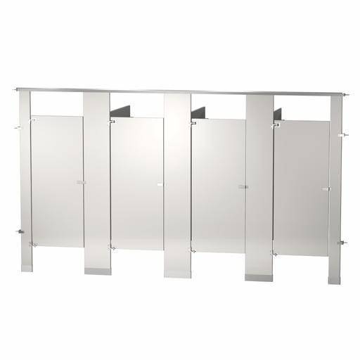 Bradley Toilet Partition, 4 Between Wall Compartments, Metal, 144"Wx61 1/4"D, Quick Ship - BW43660