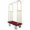 Ex-Cell Kaiser Stainless Steel Hotel Cart, red carpeted deck with grey bumper and 8" grey pnuematic casters - 780SSRED/PNU