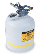 Justrite Can, Disposal, 5 Gal, White - 12754