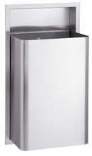 Bradley 334-11 Commercial Restroom Waste Receptacle, 18 Gallon, Surface-Mounted, 17-1/8" W x 30-5/8" H, 12-3/4" D, Stainless Steel