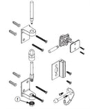 Bradley Partition Stainless Steel Door Hardware Kit, Flat Hinge, SD1-FSH