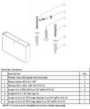 Bradley Toilet Partition Shoe & Mounting Kit, HDWP-S0451-09