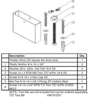 Floor Mounted Over Head Braced Pilaster Shoe and Mounting Kit - 18"  - HDWT-S0526-18