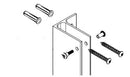 Bradley Toilet Stall F Bracket Pilaster at Wall Hardware Kit, HDWC-A0040