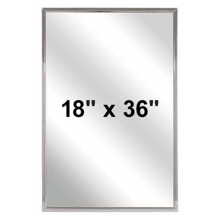 Bradley 780-018362 (18 x 36) Public Restroom Mirror, Angle Frame, Tempered