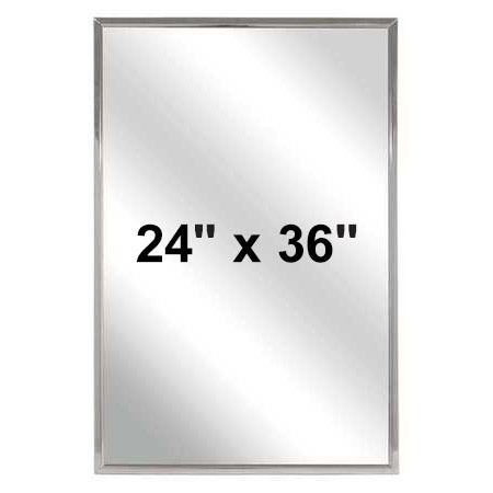 Bradley 780-024360 (24 x 36) Commercial Restroom Mirror, Angle Frame, 24x36