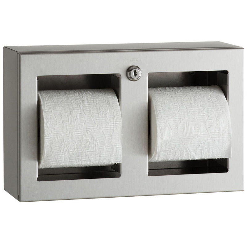 Double toilet paper roll holder with shelf, Two roll toilet paper hold –  StudioAndolina
