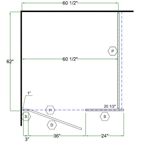 Bobrick Toilet Partition, 1 ADA In Corner Compartment, Solid Color ...