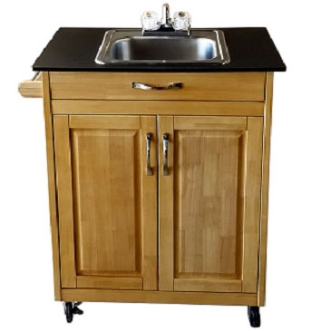 Monsam PSW-009 Single Deep Basin Self Contained Portable Sink