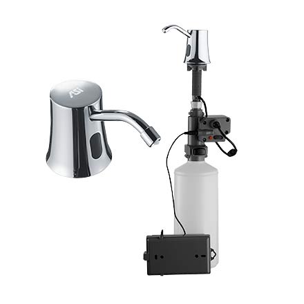 Lavatory Basin Liquid Soap Dispenser 6” Spout, 4” Shank - 34 oz